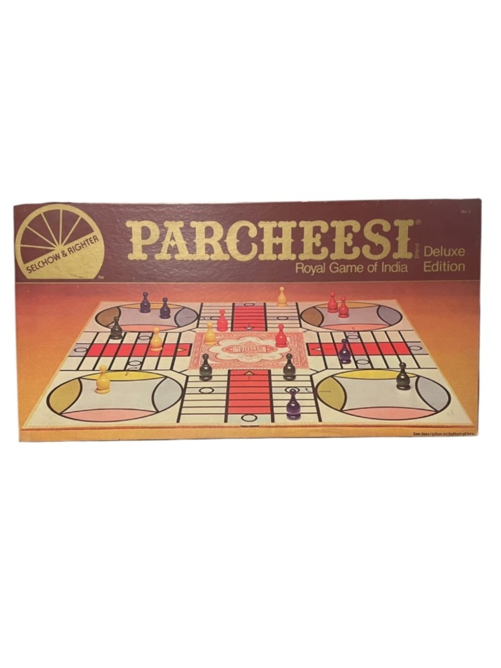 VINTAGE Parcheesi Classic Board Game Selchow and Righter 1975